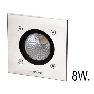 Moss Grondspot RVS316 LED 8W 3000K Ring 4-Kant - Tuinverlichting