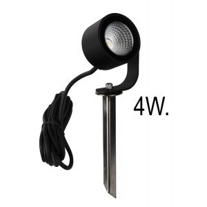 Moss Prikspot Zwart LED 4W 3000K Compact Rond - Tuinspot