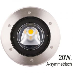 Spotpro, Grondspot Led 20w. A-symmetrisch. RVS316