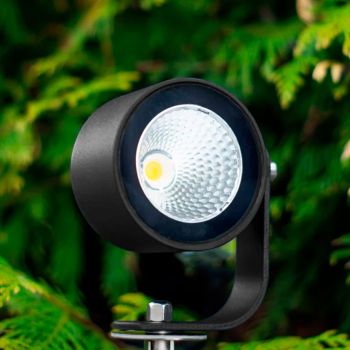 Moss Prikspot Zwart LED 4W 3000K Compact Rond - Tuinspot