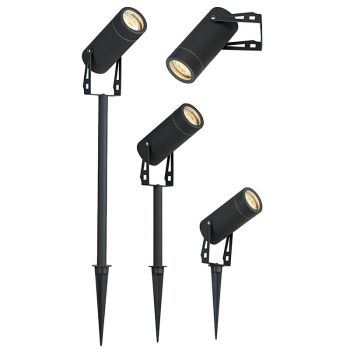 Wand-prikspot antraciet GU10 excl lichtbron