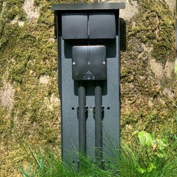 Luxe WCD Tuinpaal RVS 316 – Spatwaterdichte Stopcontactpaal voor Tuin en Buitengebruik